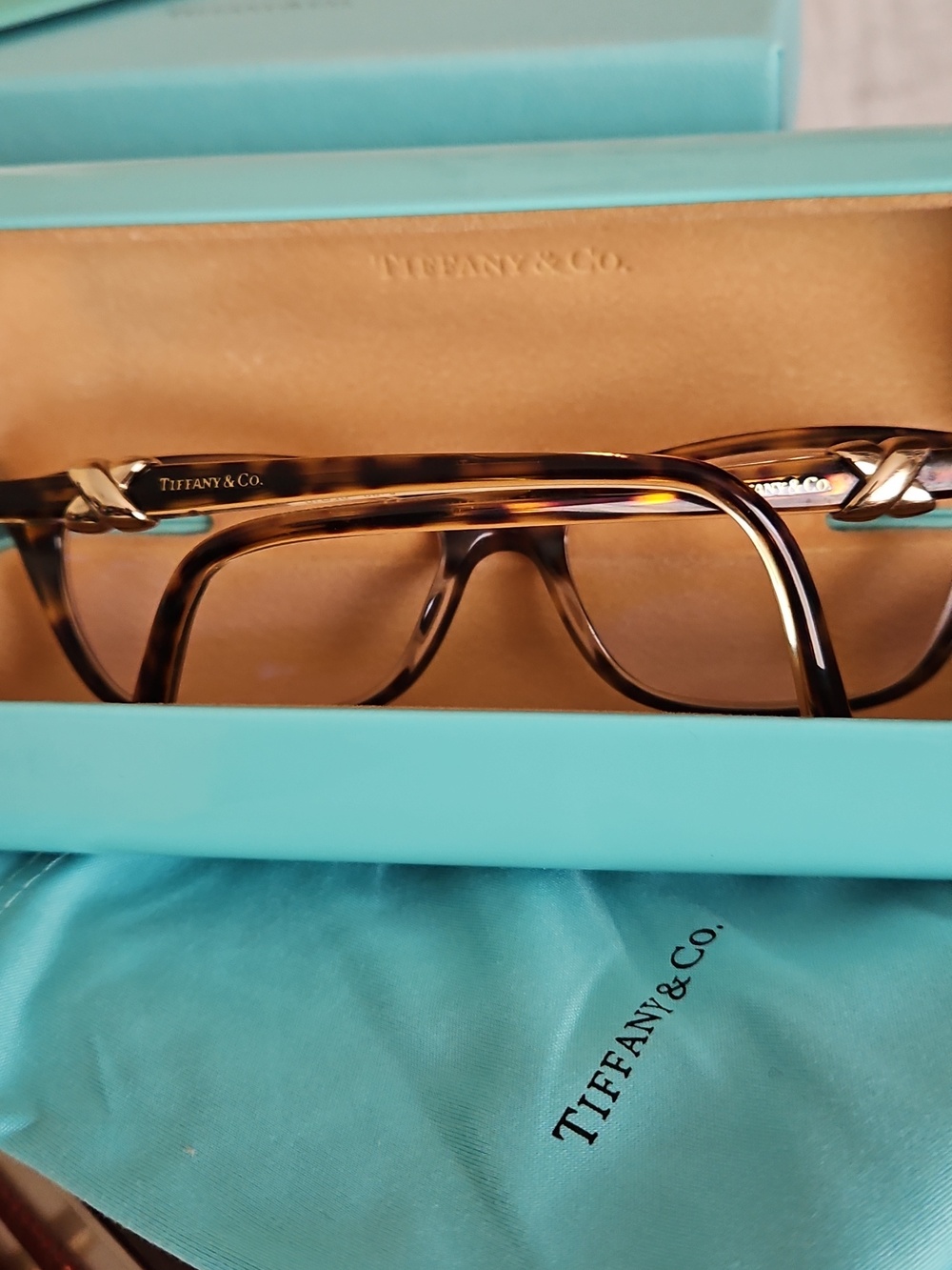 Tiffany & Co. Infinity Eyeglasses, Hard Box, Pouch And Card - Picture 2 of 13